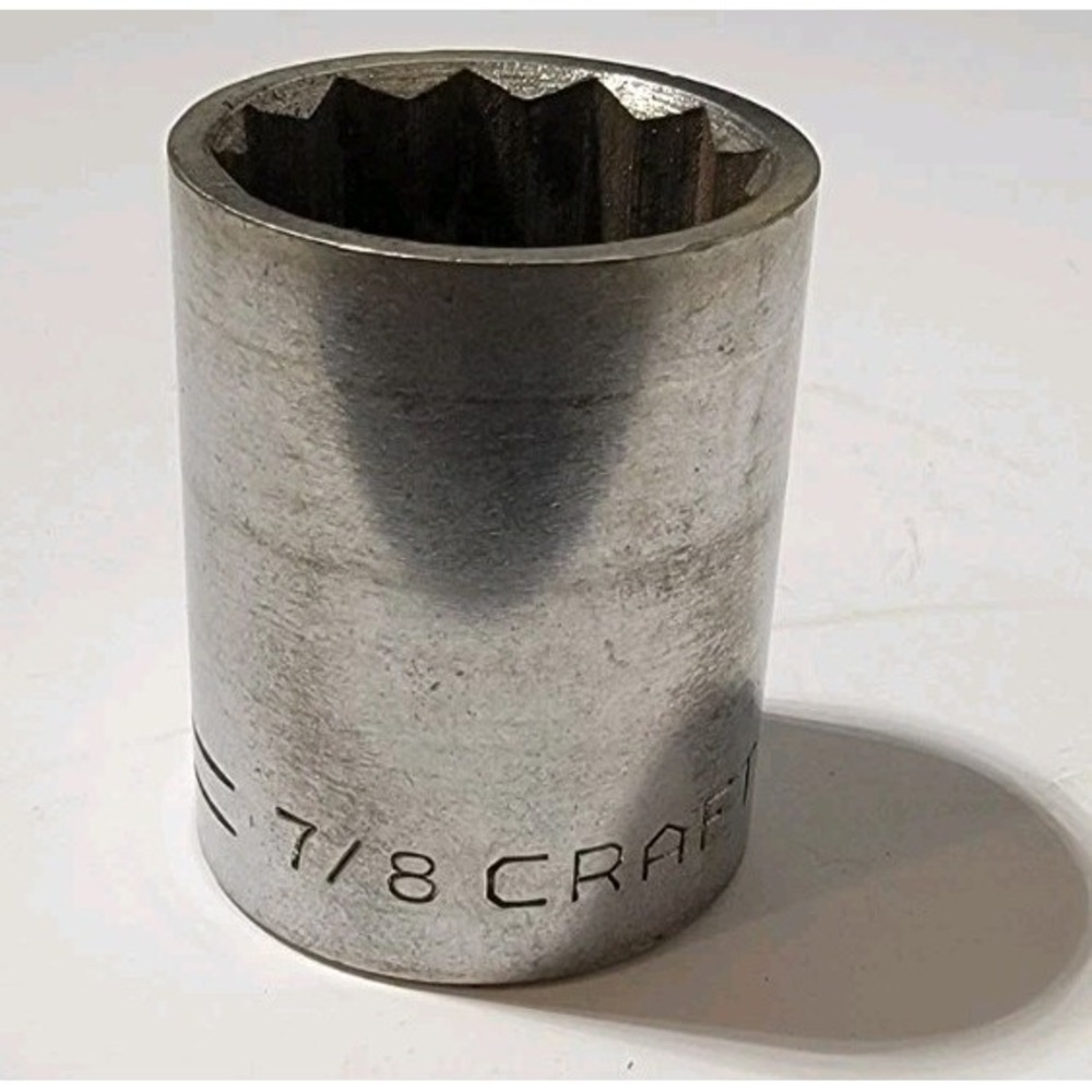 Vintage‎ Craftsman 7/8" Socket 1/2" Drive 12 Pt Shallow Socket -V- #47512 USA